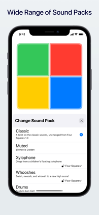 Four Squares iOS App Sound Packs Screenshot